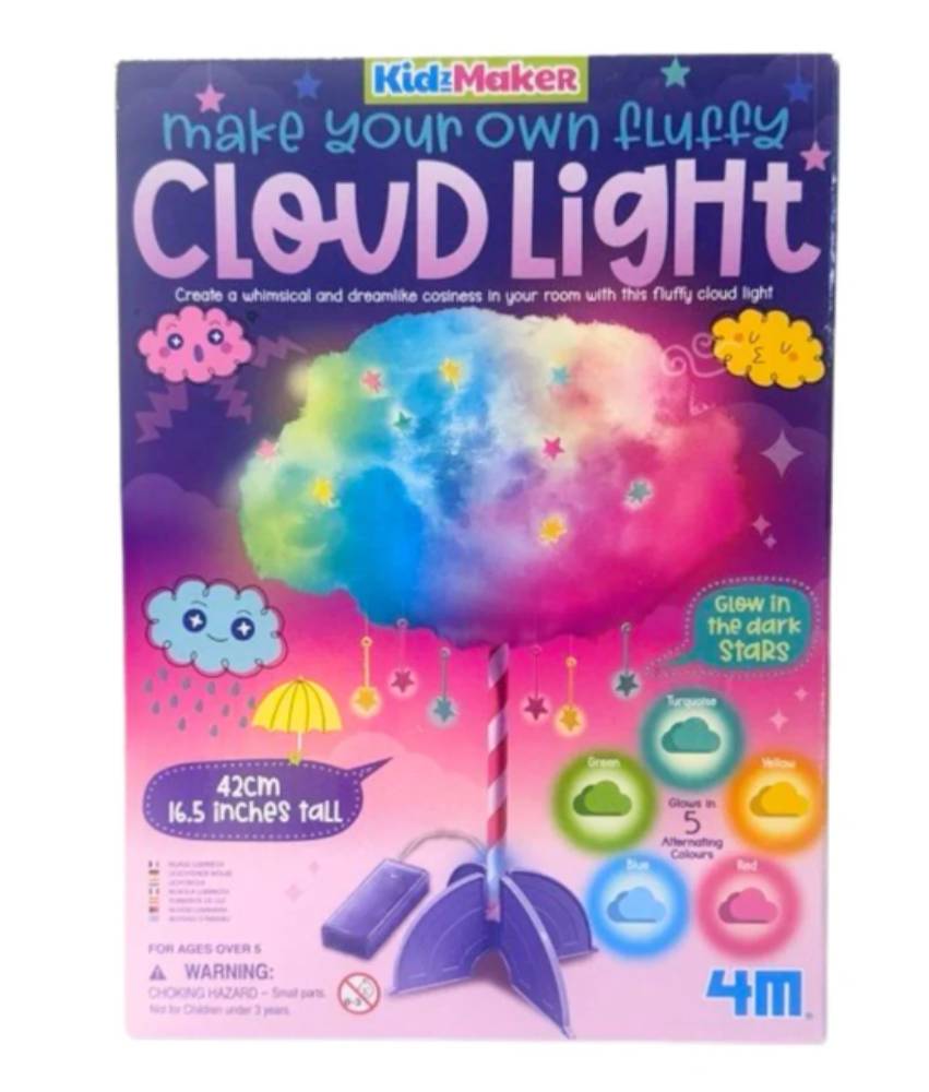 Set creativ, Lampa nor pufoasa DIY, 4M, KidzMaker