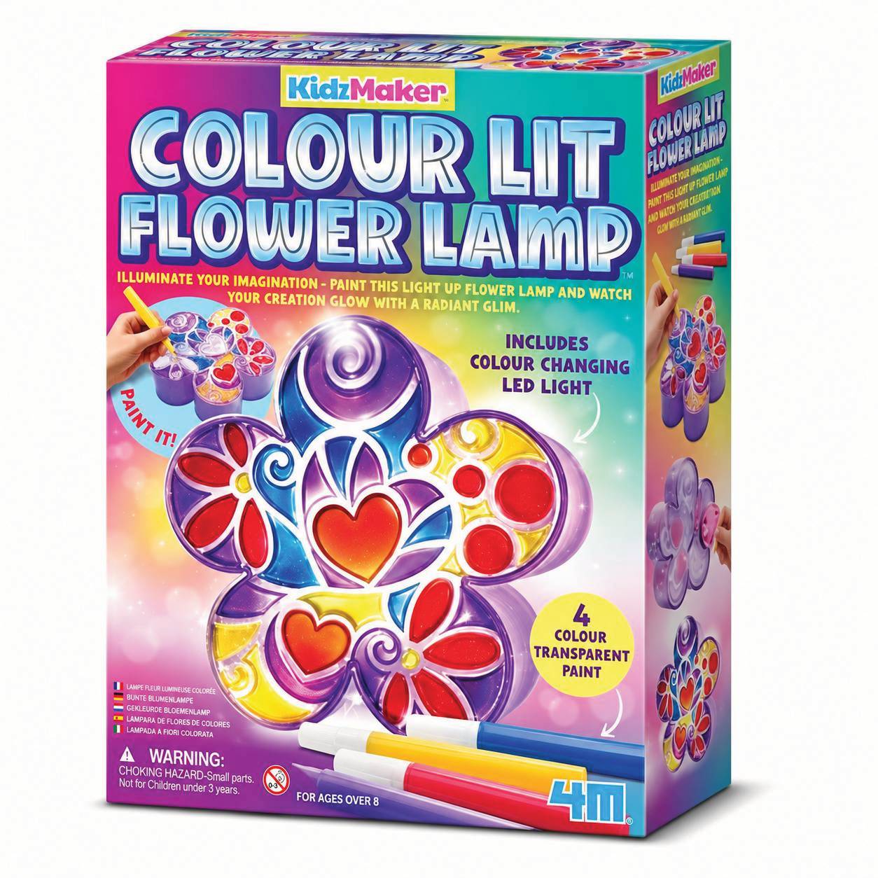 Kit creativ Kidzmaker, 4M, Lampa florala luminoasa
