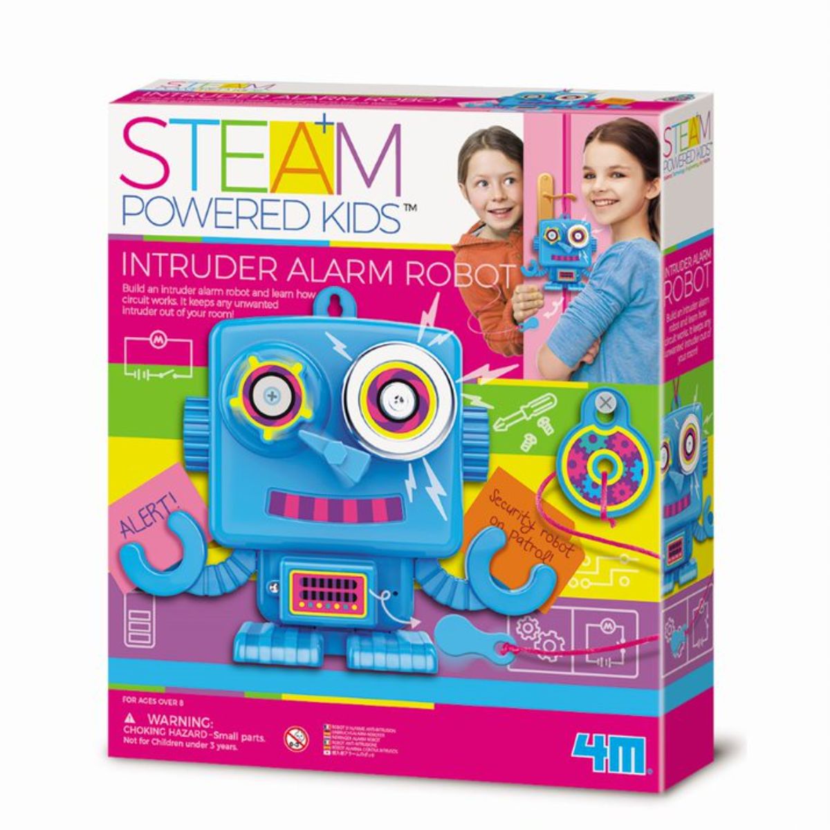 kit stiintific alarma intrus, 4M, Robot Steam Kids 4M imagine noua responsabilitatesociala.ro