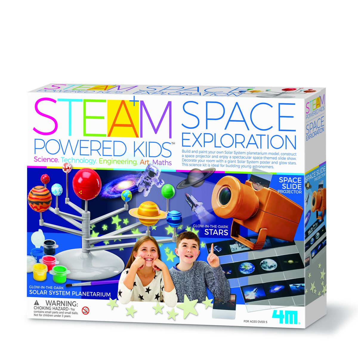 Kit stiintific STEAM Kids, 4M, Explorarea spatiului Jocuri educative