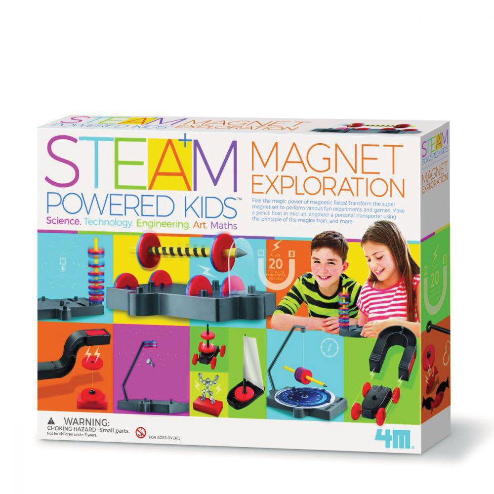 Kit stiintific STEAM Kids, 4M, Explorarea magnetica Jocuri educative