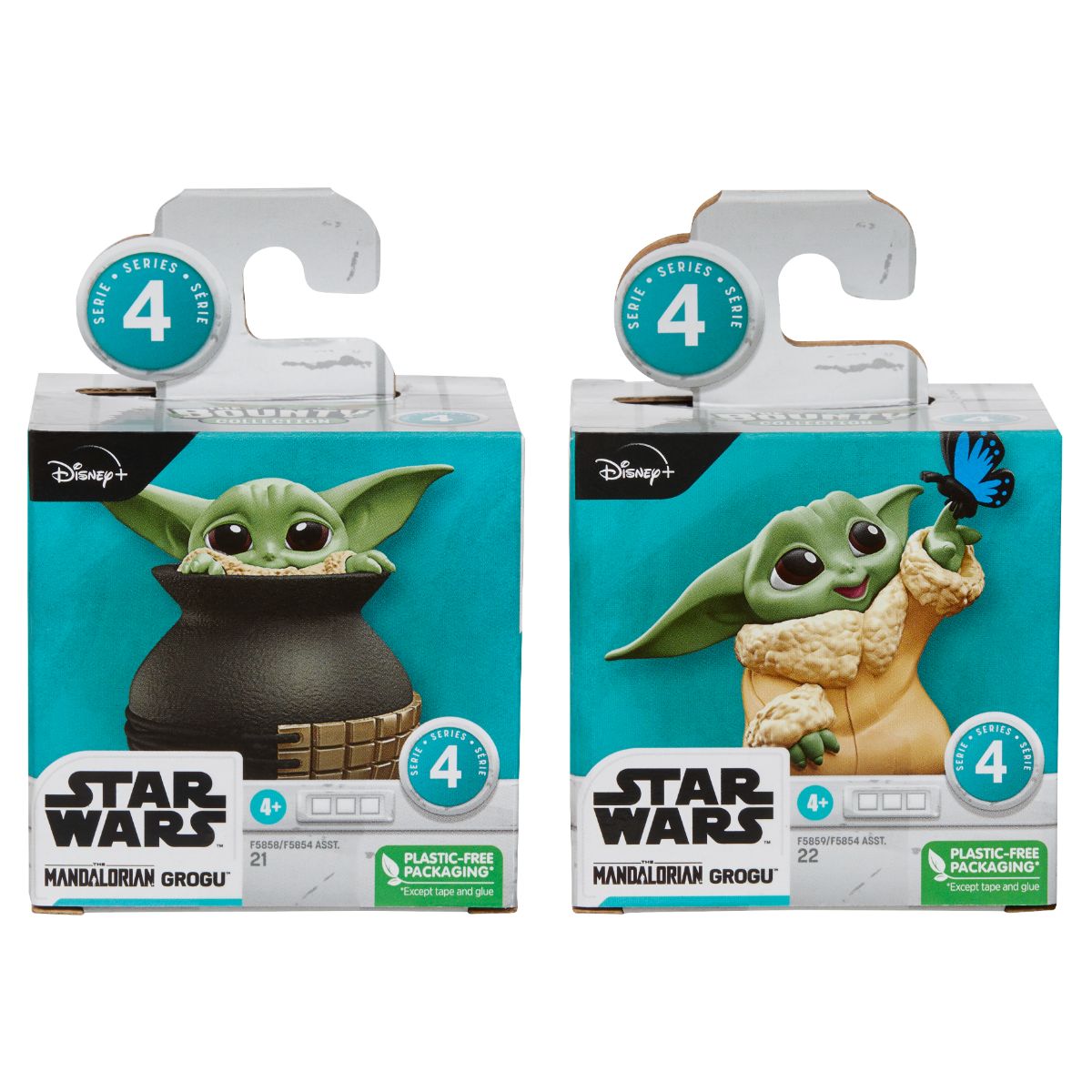 Set 2 figurine Baby Yoda, Star Wars, Mandalorian Grogu, Bounty Collection F5858 F5859 Baby imagine noua responsabilitatesociala.ro