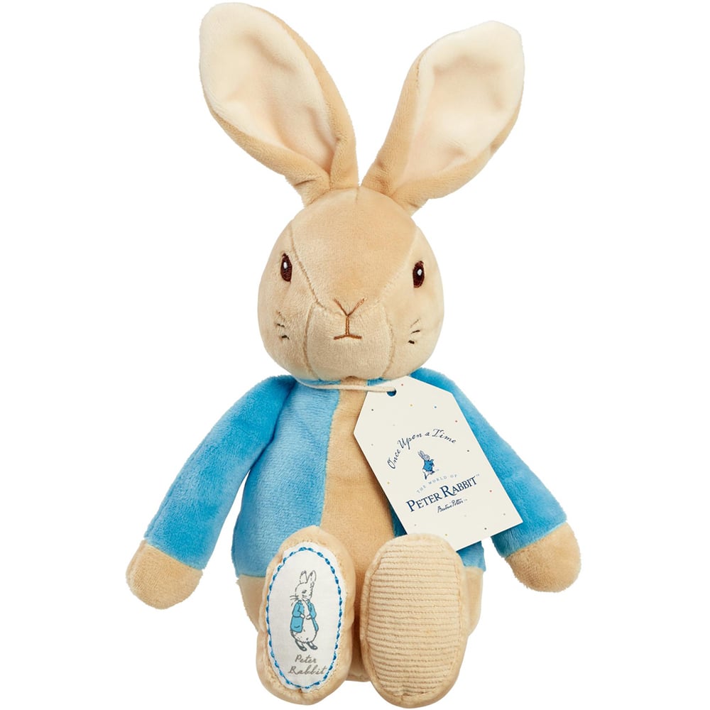 Jucarie bebe de plus Peter Rabbit, Albastru, 26 cm