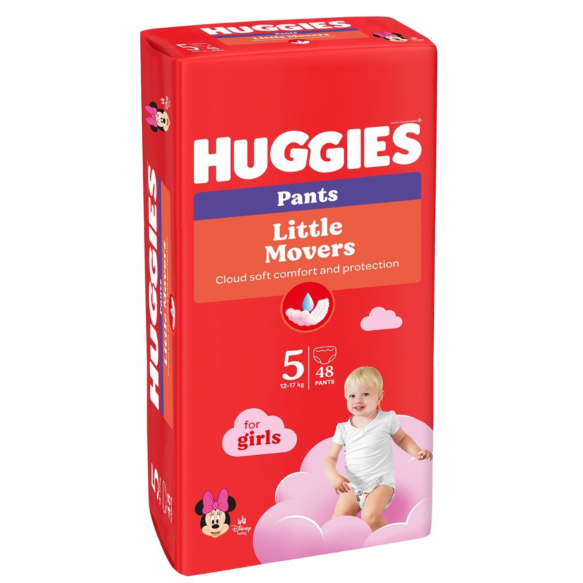 Scutece chilotel Huggies Pants, Skin Comfort, Nr 5, Girl, 48 buc, 12-17 kg