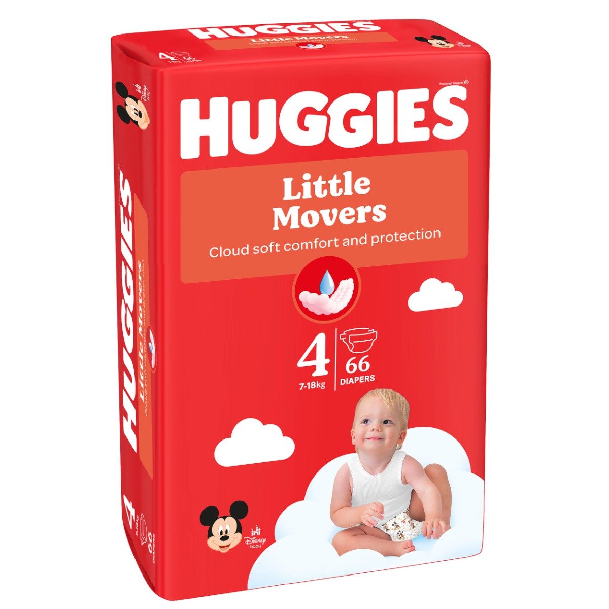 Scutece Huggies, Ultra Comfort Mega, Nr 4, 7-18 kg, 66 buc