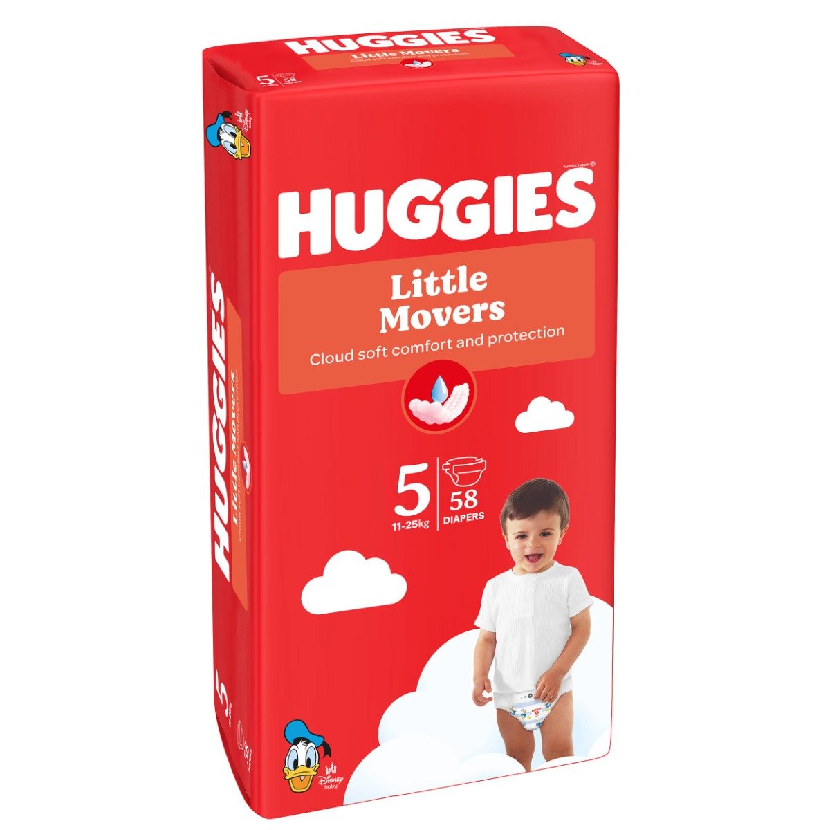 Scutece Huggies, Ultra Comfort Mega, Nr 5, 12-22 kg, 58 buc