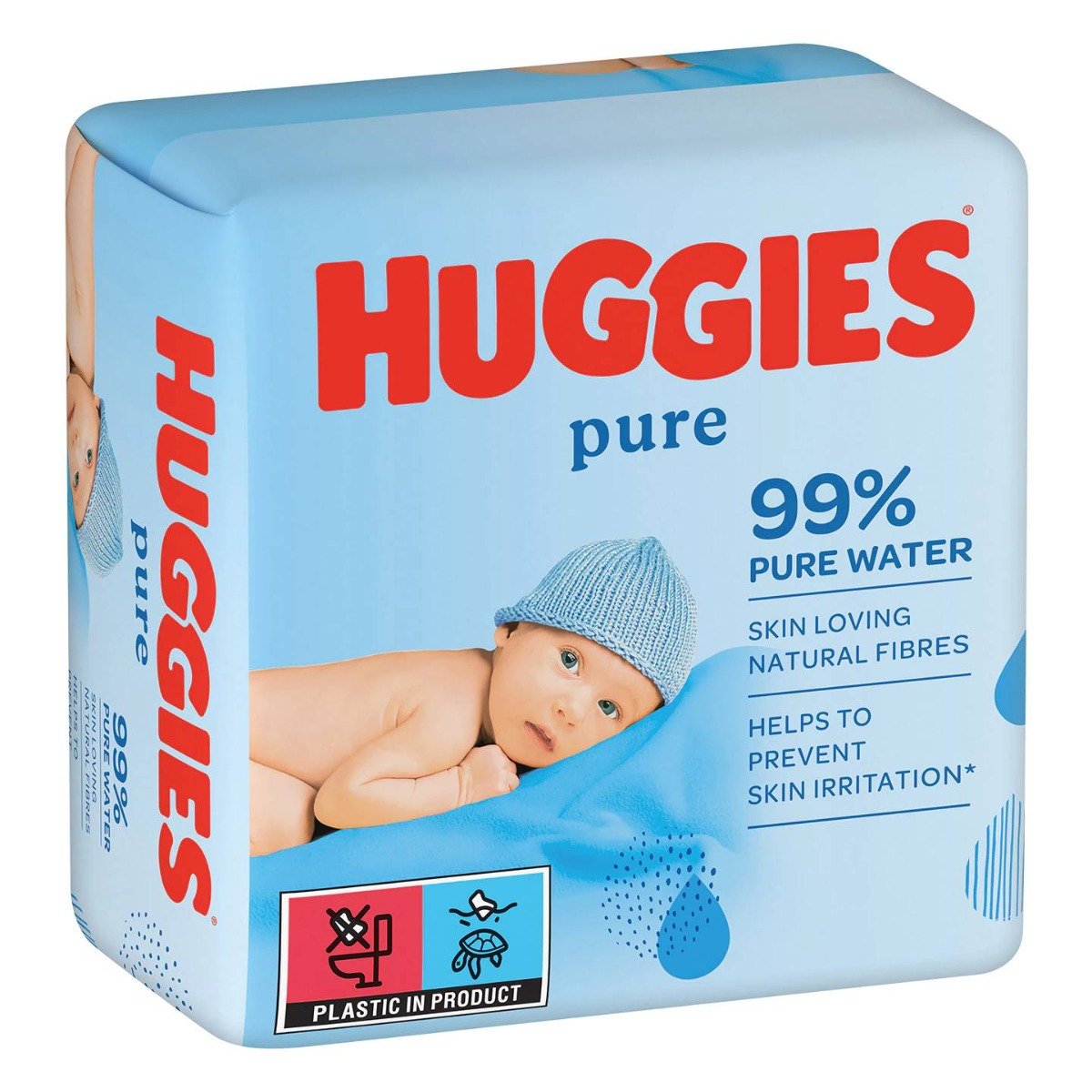 Servetele umede Huggies Pure, 2+1 pachete, 3x56 buc