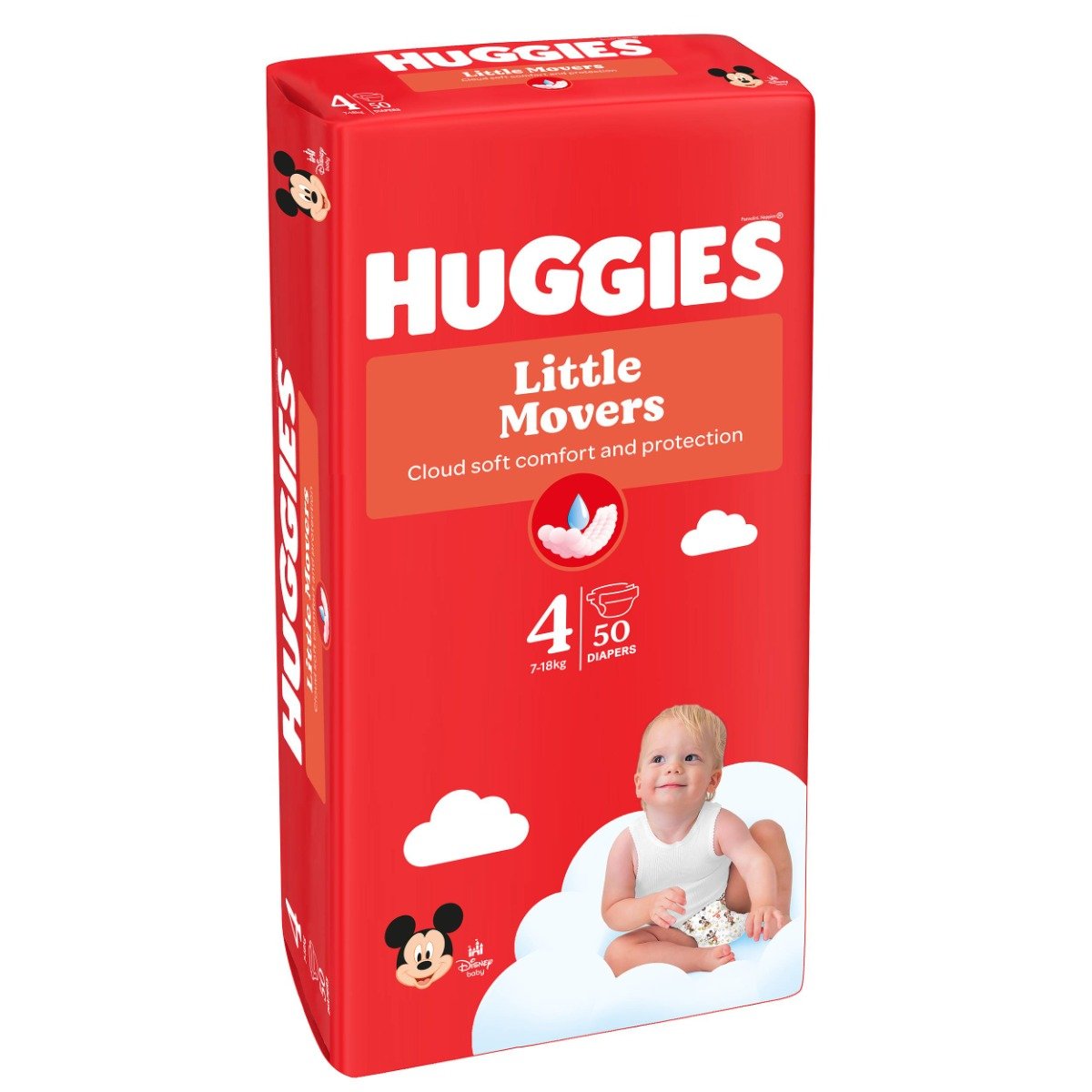 Scutece Huggies, Ultra Comfort Jumbo, Nr 4, 7-18 kg, 50 buc