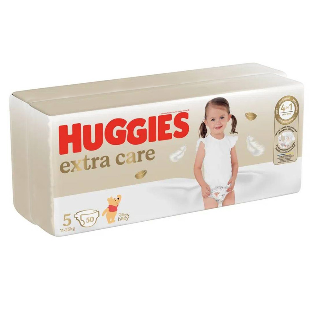 Scutece Huggies, Extra Care Mega, Nr 5, 11-25 kg, 100 bucati