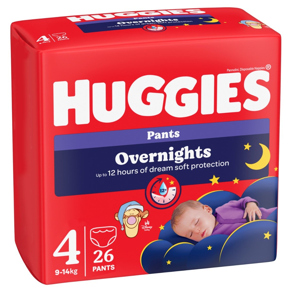 Scutece Huggies, Pants Overnights, Nr 4, 9-14 kg, 26 buc