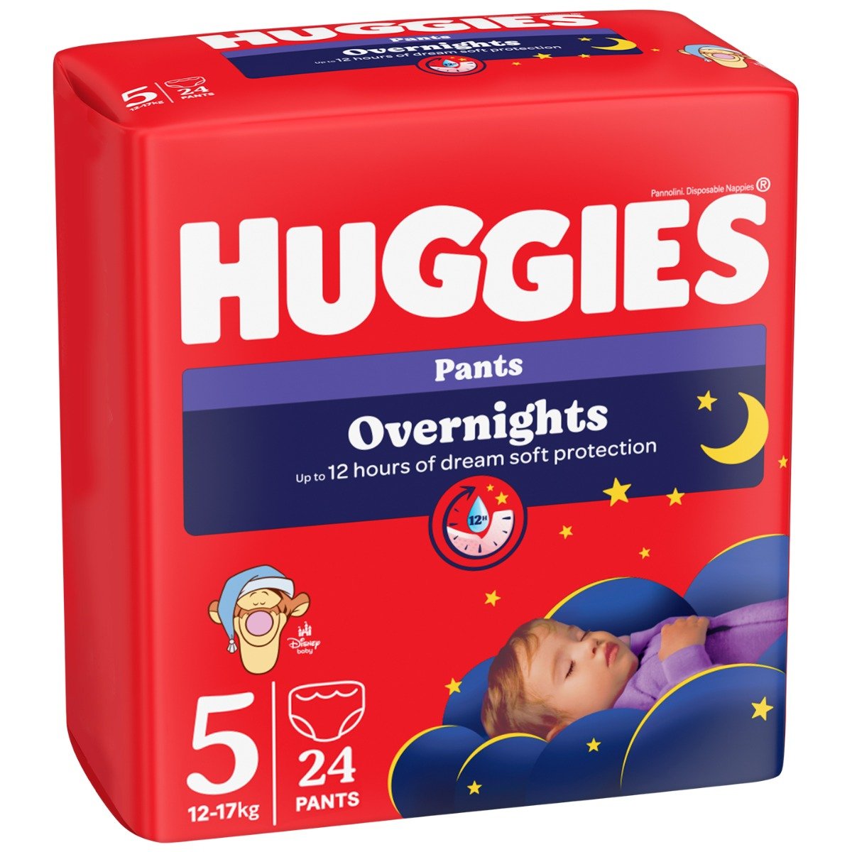 Scutece Huggies, Pants Overnights, Nr 5, 12-17 kg, 24 buc