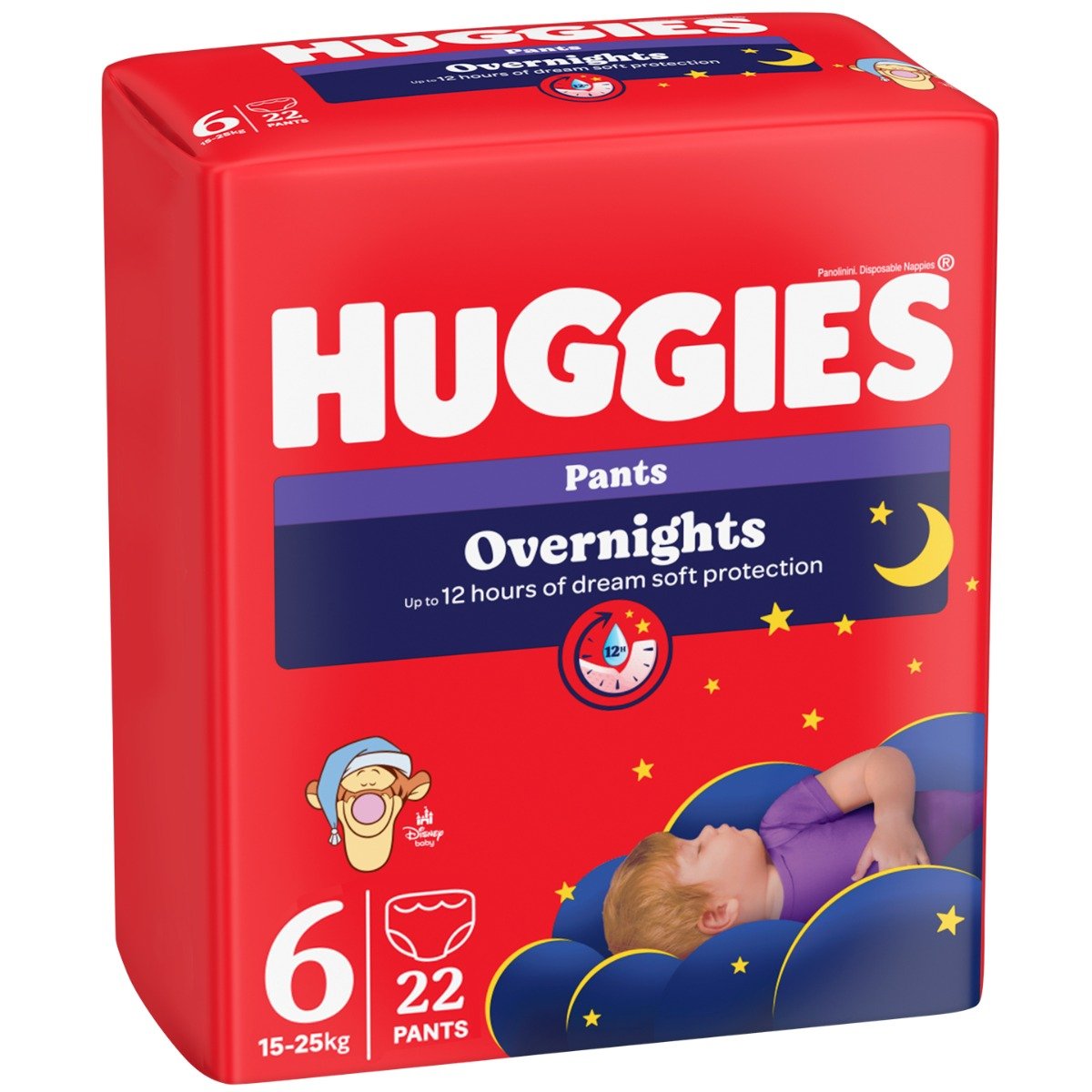 Scutece Huggies, Pants Overnights, Nr 6, 15-25 kg, 22 buc