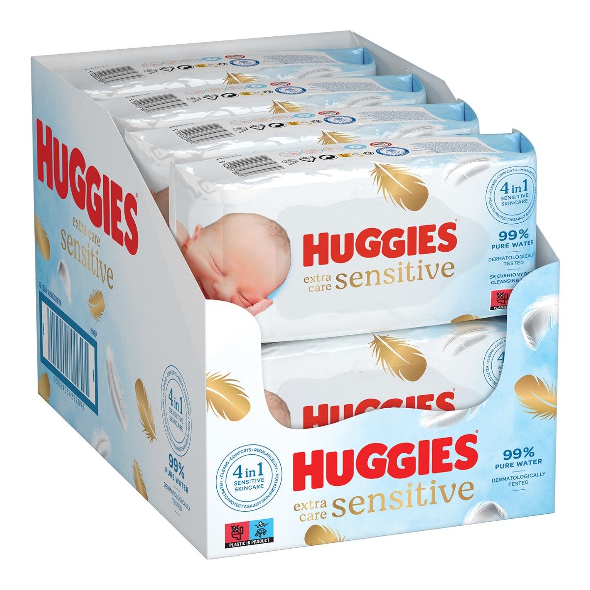 Servetele umede Huggies, Pure Extra Care, 56 x 8, 448 buc Huggies imagine noua responsabilitatesociala.ro
