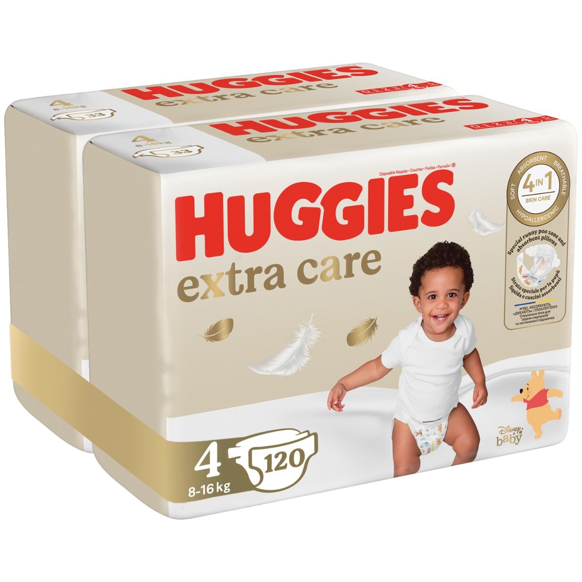 Scutece Huggies, Extra Care Mega, Nr 4, 8-16 Kg, 120 Bucati