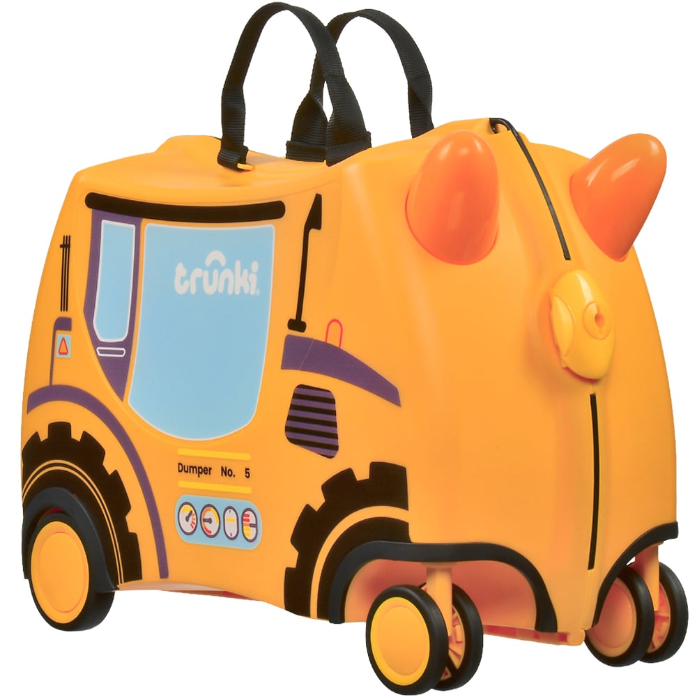 Valiza pentru copii Ride-On, Trunki, Doug, Excavatorul