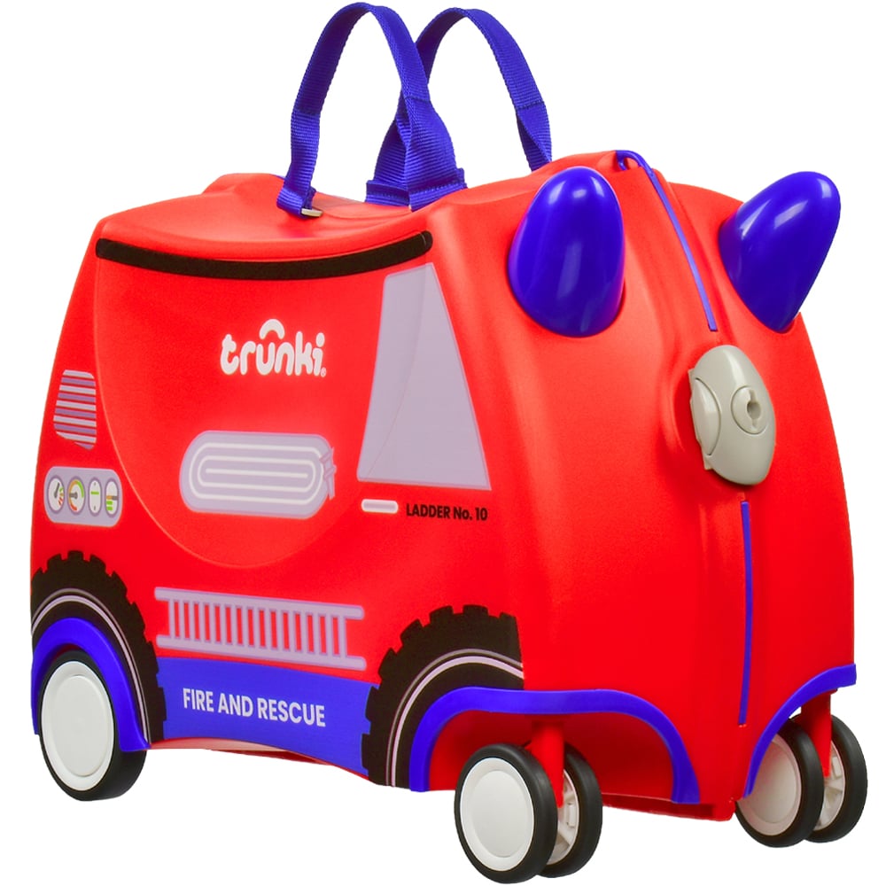 Valiza pentru copii Ride-On, Trunki, Frank, Masina de pompieri