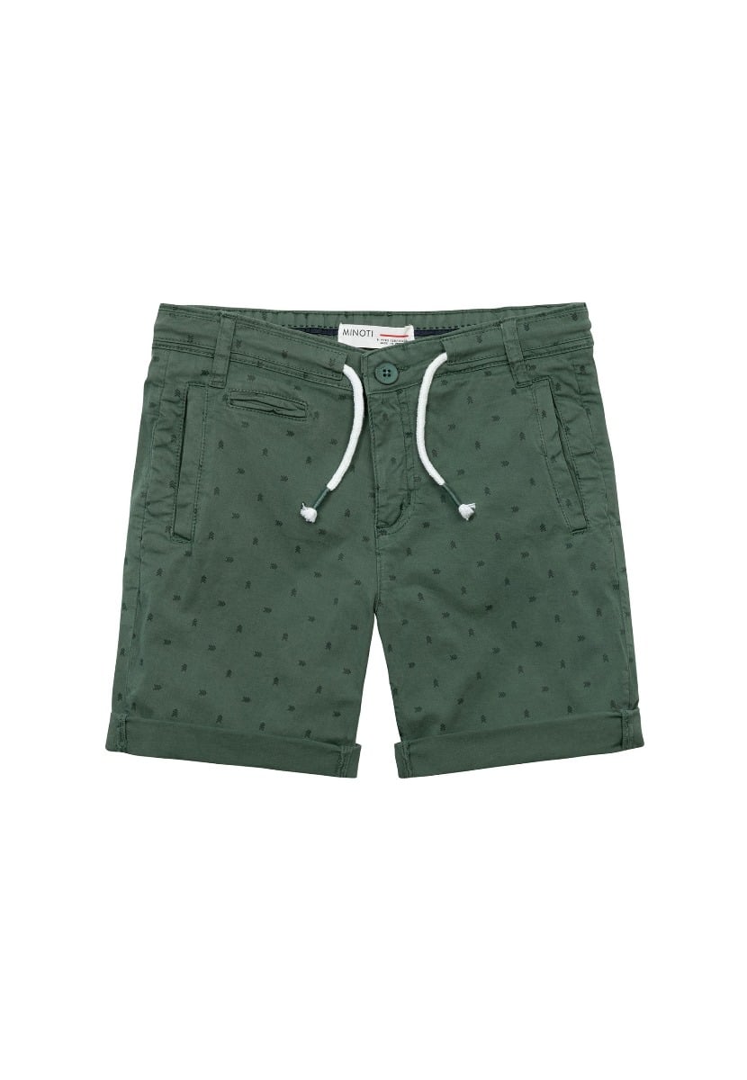 Pantaloni scurti cu talie elastica, Minoti, Verde Minoti