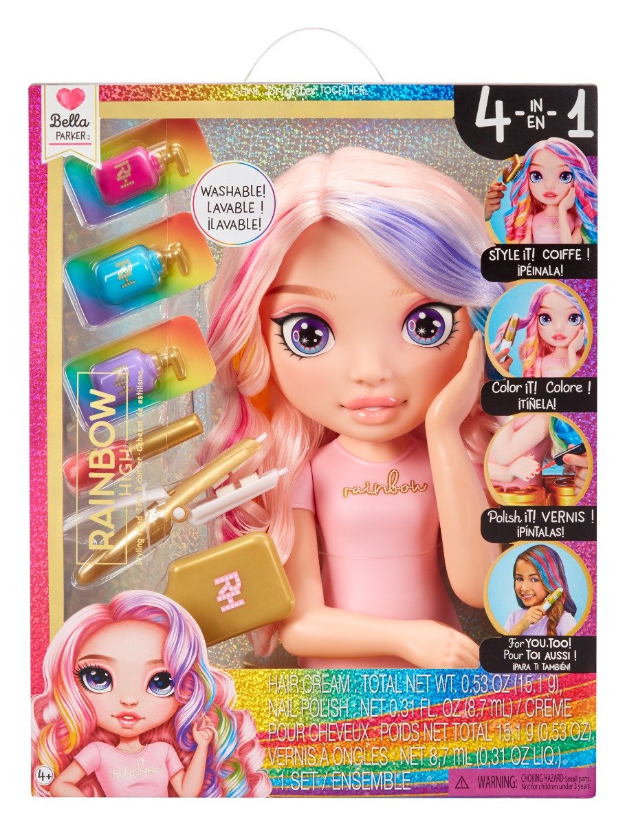Manechin de coafat, Rainbow High, Bella Parker, Styling Head, 120889EUC