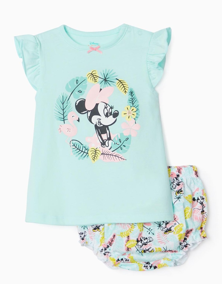 Pijama pentru bebelusi, cu maneca scurta, Zippy, Minnie Mouse noriel.ro