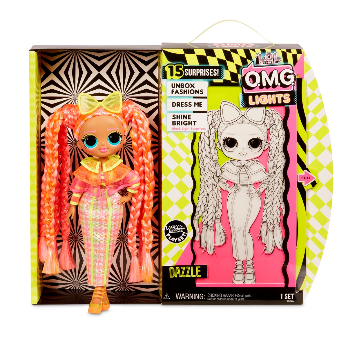 Lol surprise, papusa fashion omg lights, dazzle, 565185