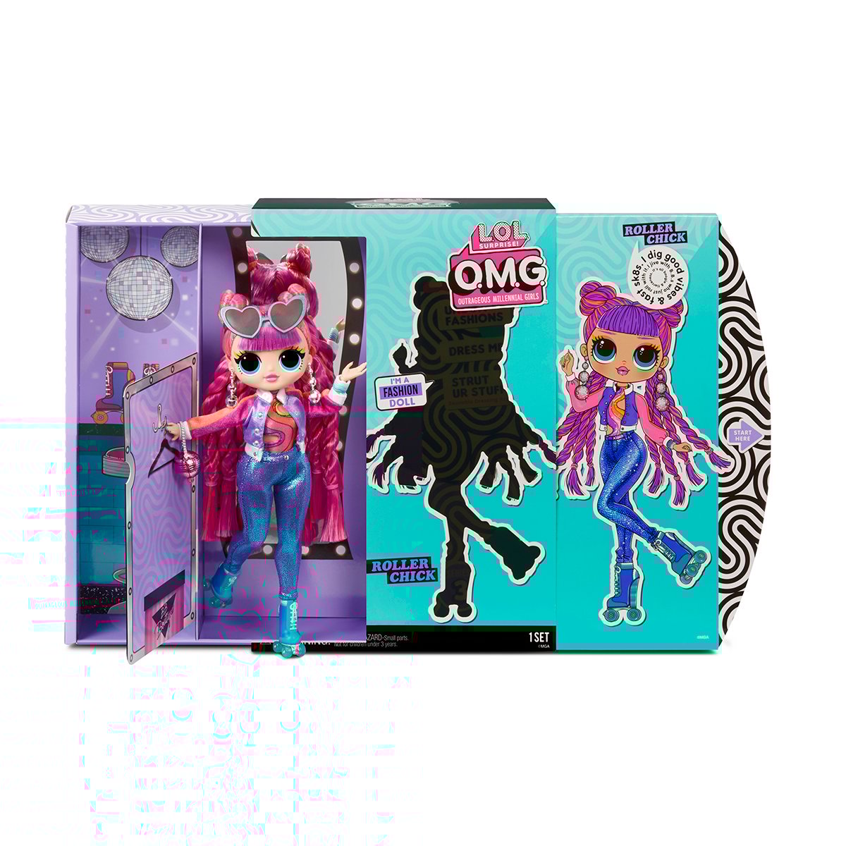 LOL Surprise, Papusa Fashion OMG, Seria 3, Roller Chick