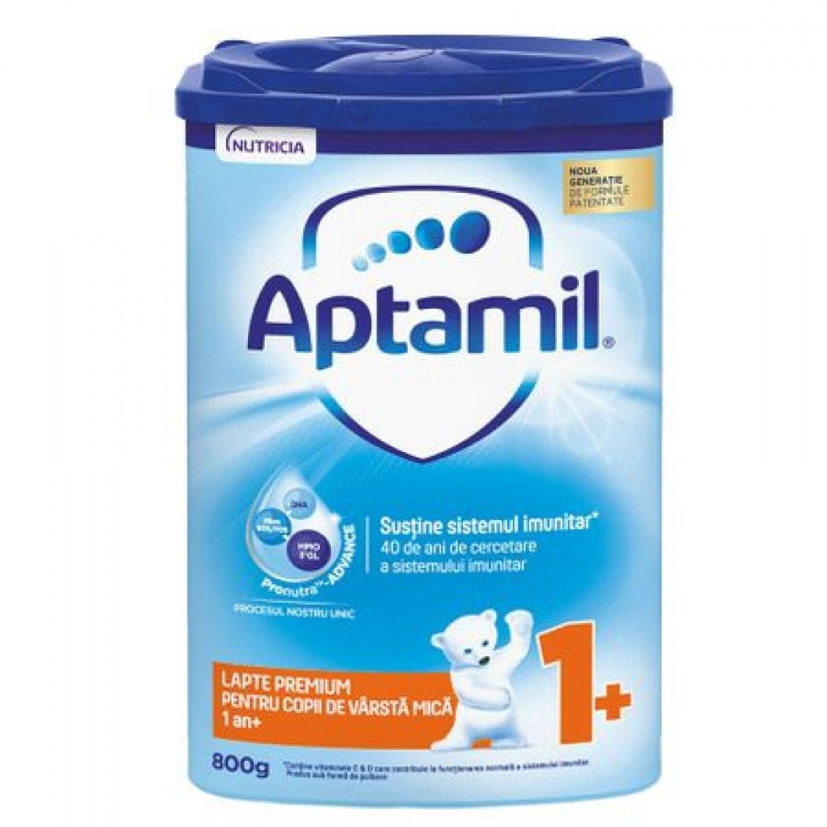Lapte praf Aptamil Nutri-Biotik 1+, 800 g, 12-24 luni 1+ imagine noua responsabilitatesociala.ro