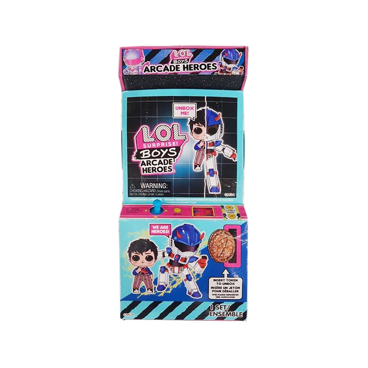 Papusa LOL Surprise Boys Arcade Heroes, Cosplay Club: Fan boy, Atomic Arcade imagine noua responsabilitatesociala.ro