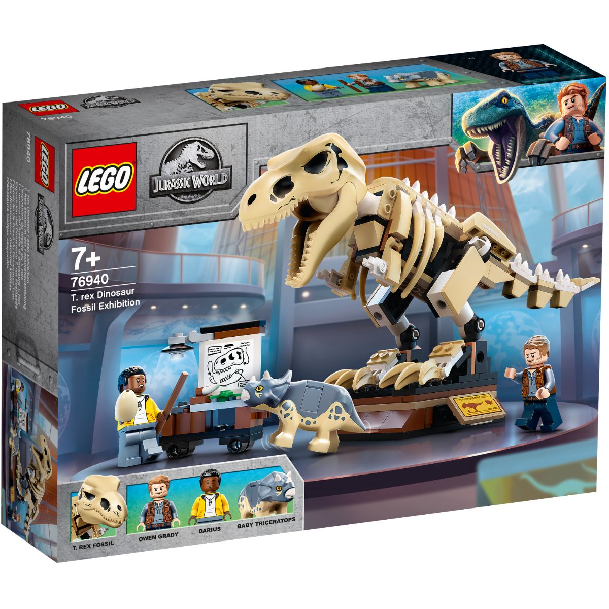 LEGO® Jurassic World - Expozitia Fosilei Dinozaurului T. Rex (76940)