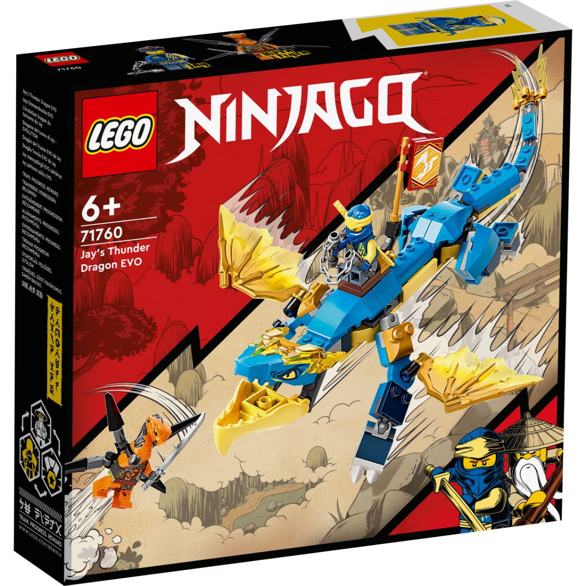 LEGO® Ninjago – Dragonul Evo de Tunet al lui Jay (71760) (71760) imagine 2022 protejamcopilaria.ro