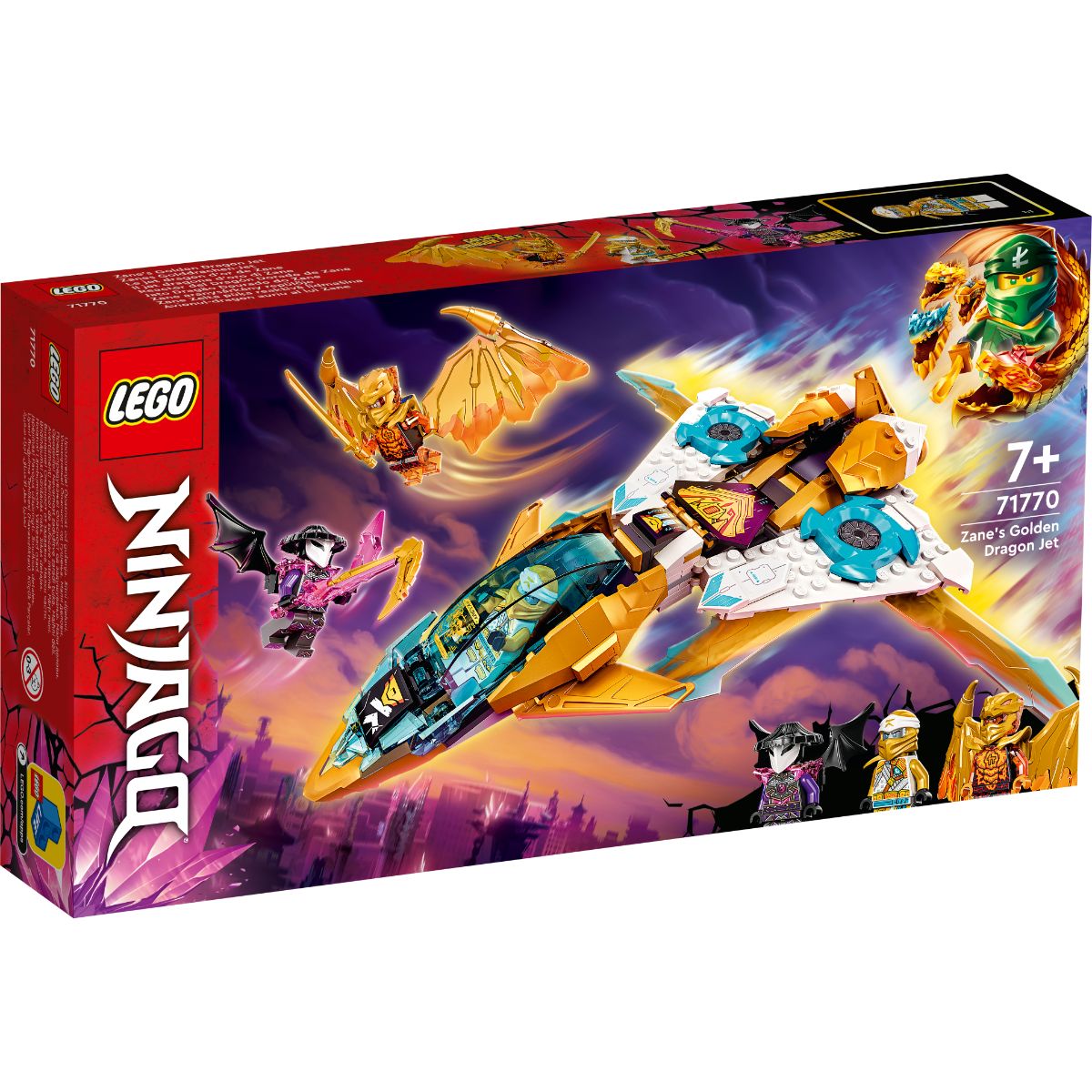 LEGO® Ninjago – Avionul dragon auriu al lui Zane (71770) (71770) imagine 2022 protejamcopilaria.ro