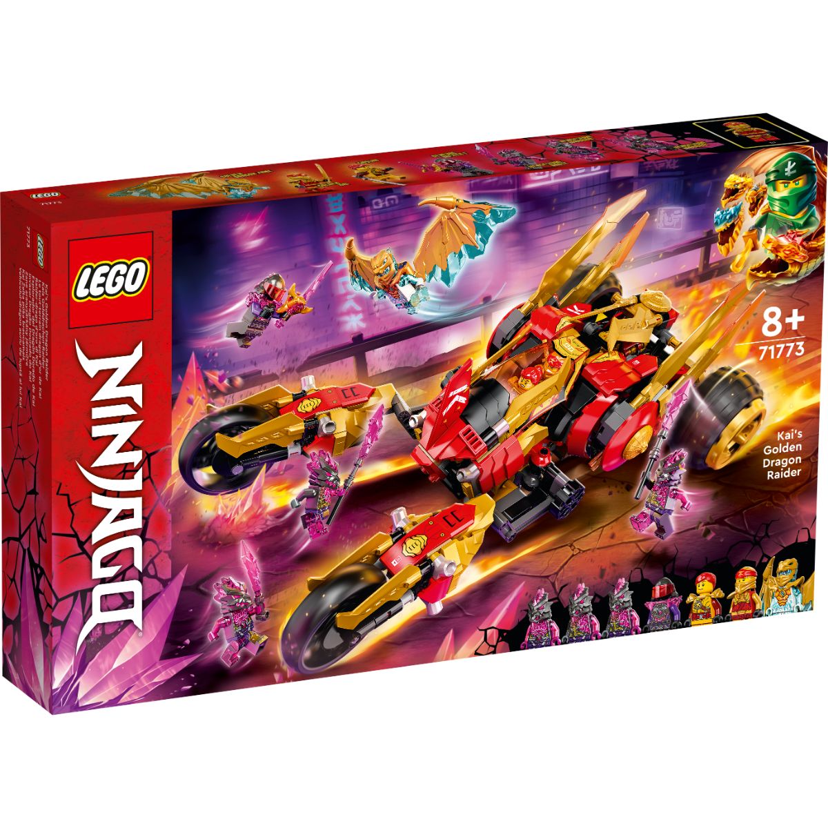 LEGO® Ninjago – Vehicul-Dragon auriu, de lupta, al lui Kai (71773) (71773) imagine 2022 protejamcopilaria.ro