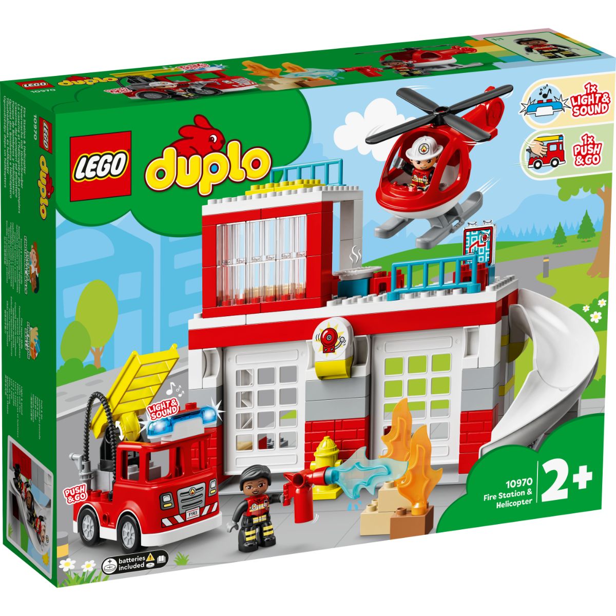 LEGO® Duplo – Remiza de pompieri si elicopter (10970) (10970) imagine noua responsabilitatesociala.ro