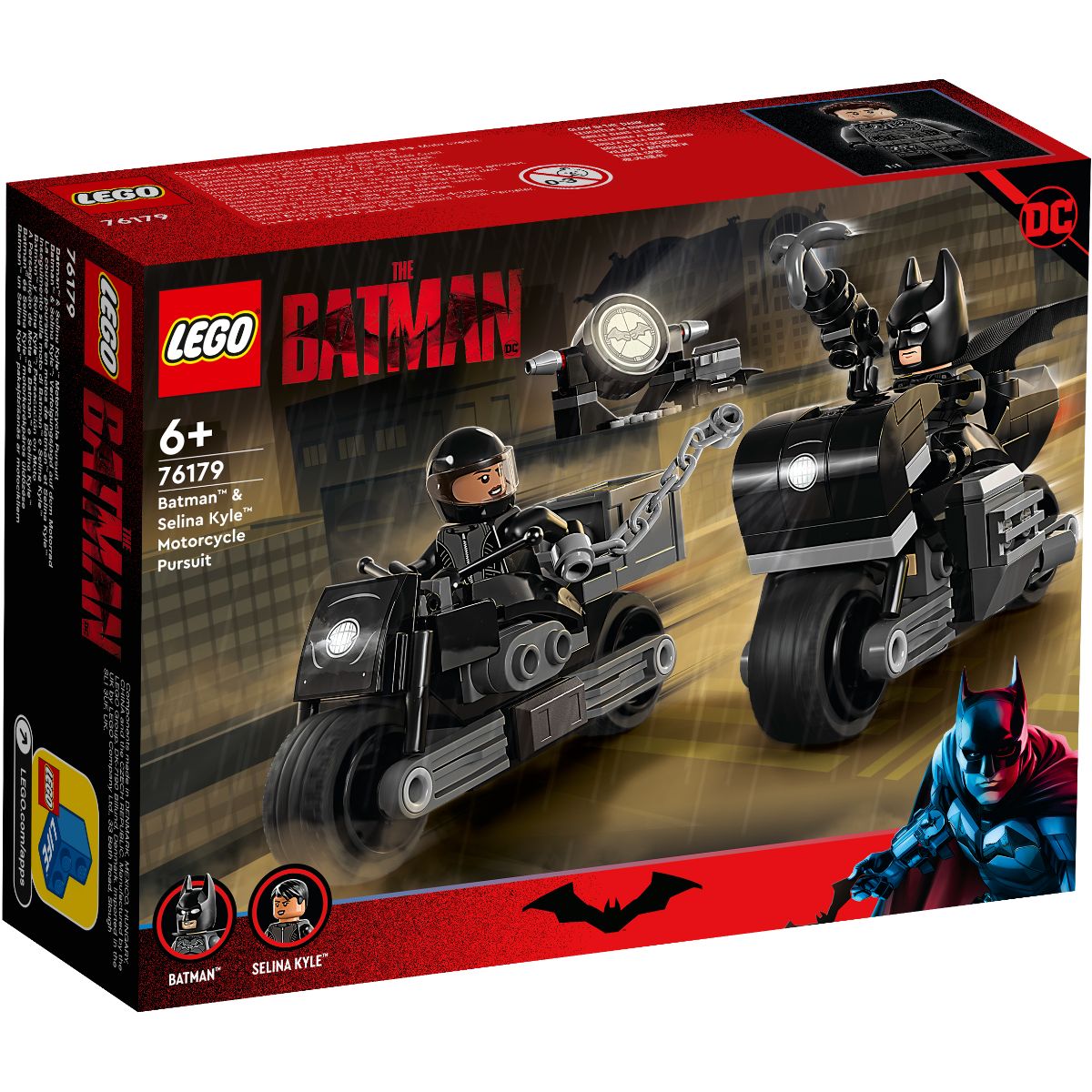 LEGOÂŽ Super Heroes - Urmarirea cu motocicleta Batman Si Selina Kyle (76179)
