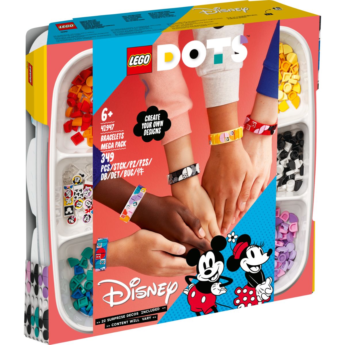 LEGO® Dots – Mega pachet de bratari Mickey si Prietenii (41947) (41947) imagine 2022 protejamcopilaria.ro