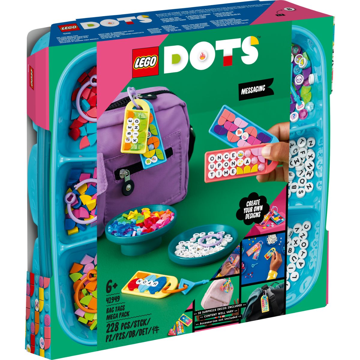 LEGO® Dots – Mega pachet brelocuri de bagaj (41949) (41949) imagine 2022 protejamcopilaria.ro