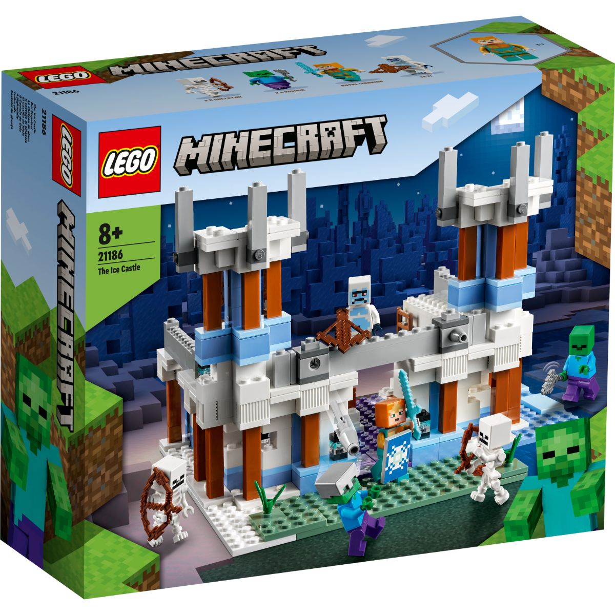 LEGO® Minecraft – Castelul de Gheata (21186) (21186) imagine 2022 protejamcopilaria.ro
