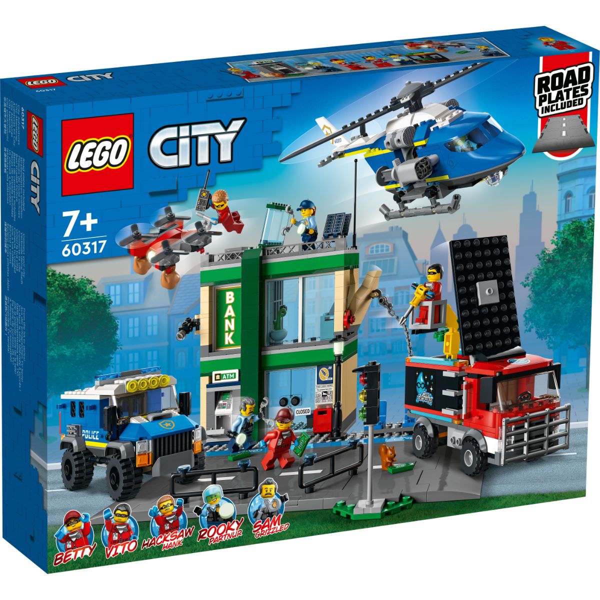 LEGO® City – Politia in urmarire la banca (60317) (60317) imagine 2022 protejamcopilaria.ro