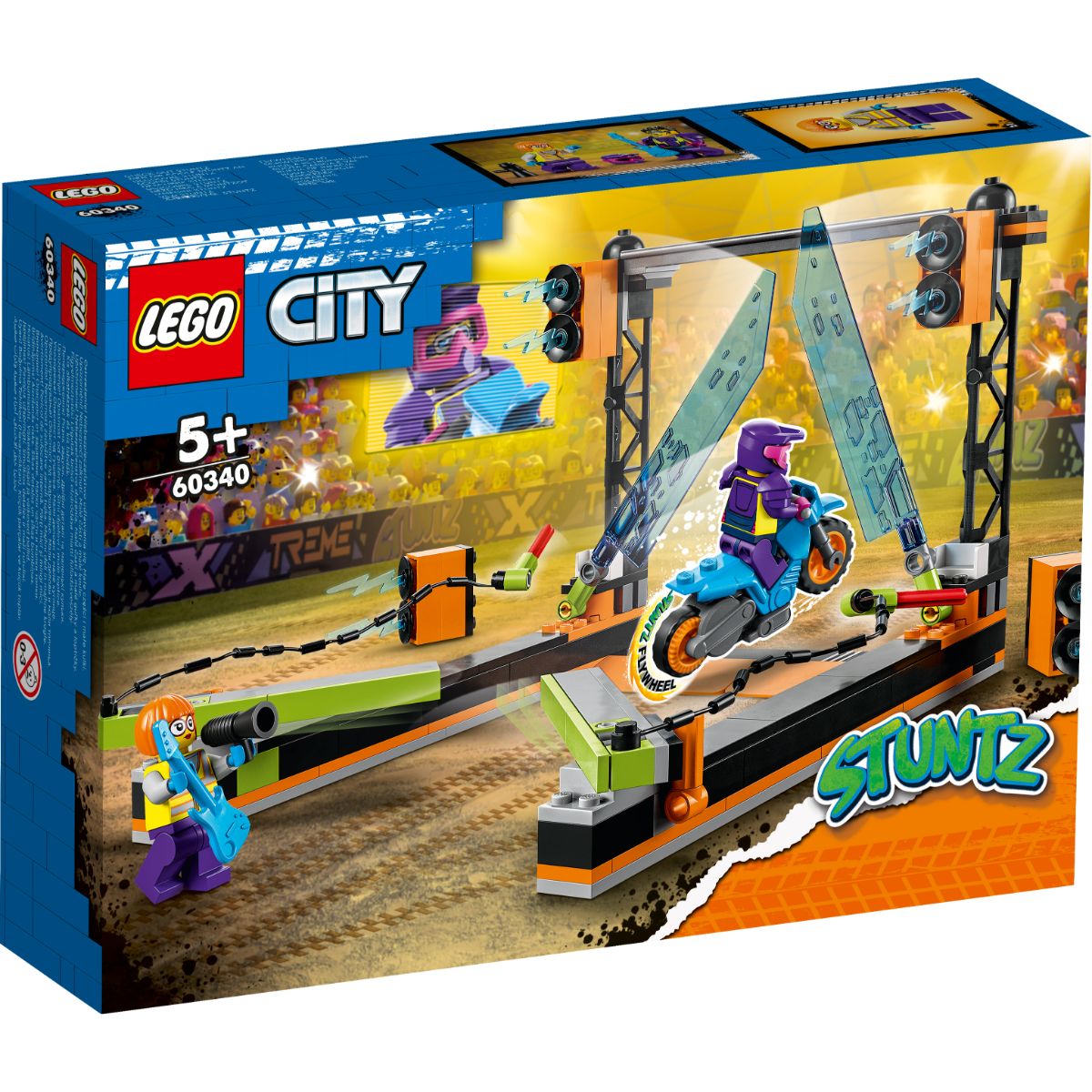 LEGO® City Stuntz – Provocarea de cascadorii cu motociclete (60340) (60340) imagine 2022 protejamcopilaria.ro