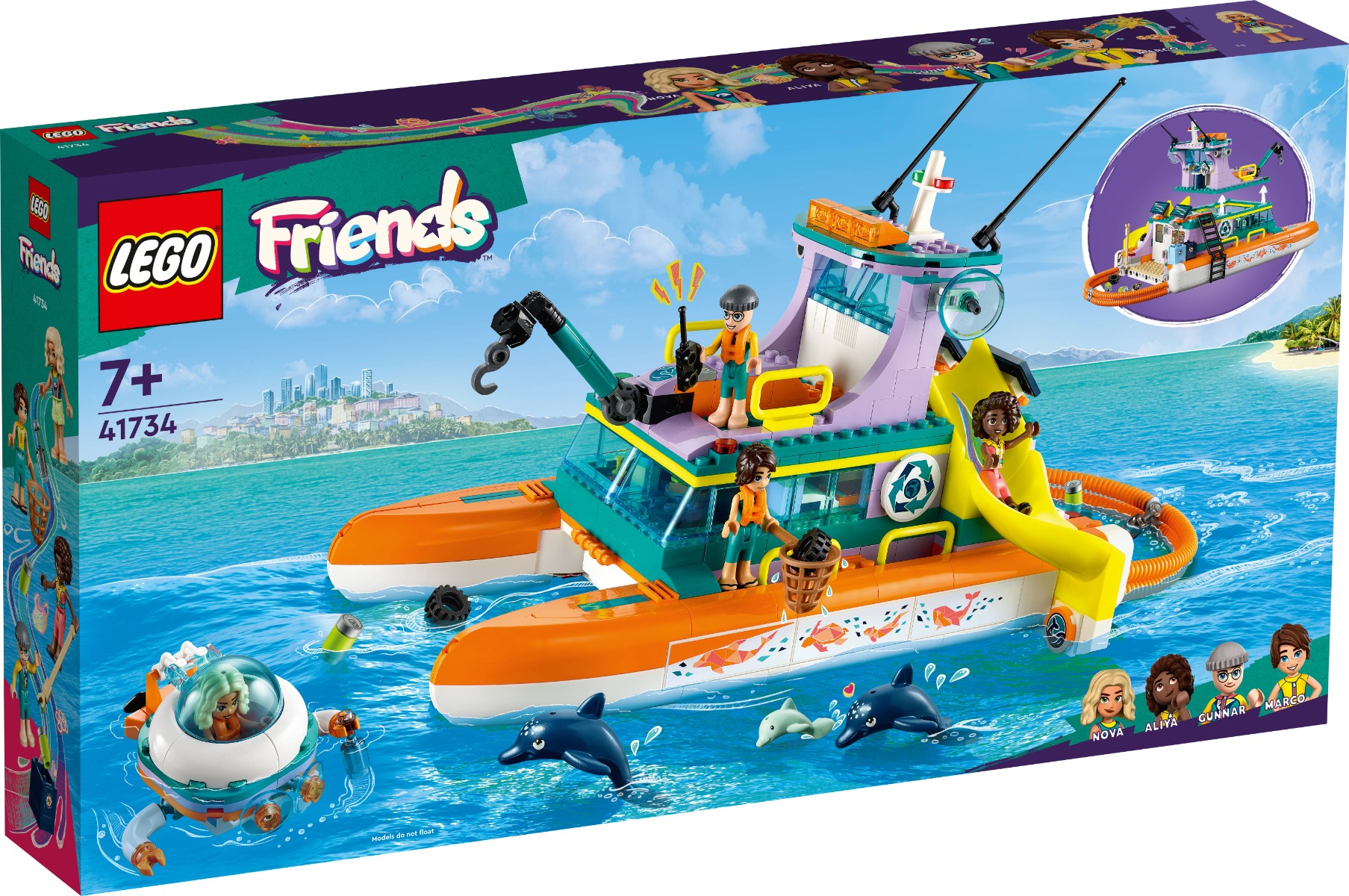 LEGO® Friends – Barca de salvare pe mare (41734) 41734 imagine noua responsabilitatesociala.ro