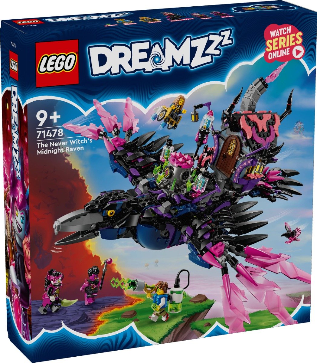 LEGO® Dreamzzz - Corbul de la miezul noptii al vrajitoarei din Never (71478)