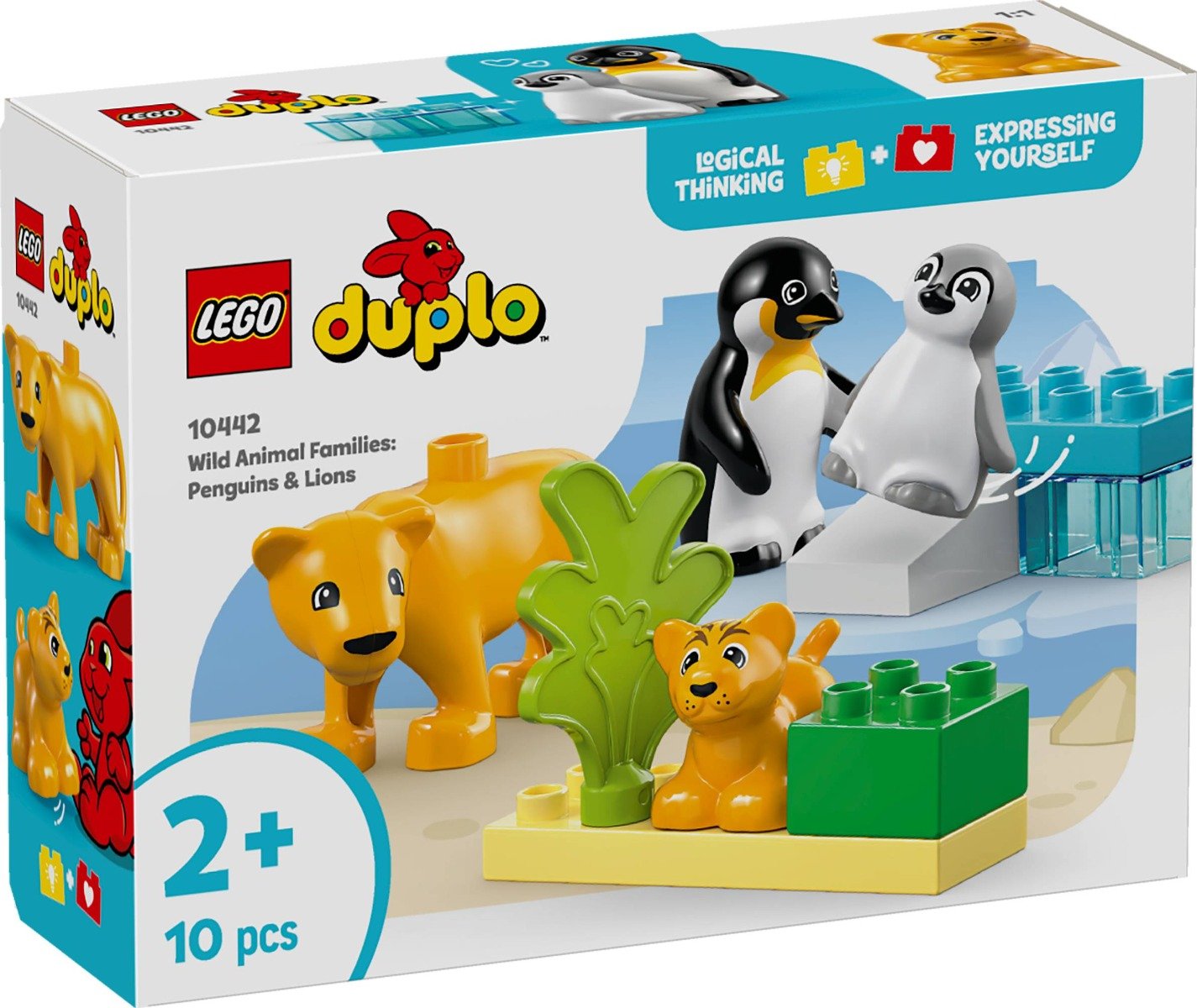 LEGO® DUPLO® - Familii de animale salbatice: Pinguini si lei (10442)