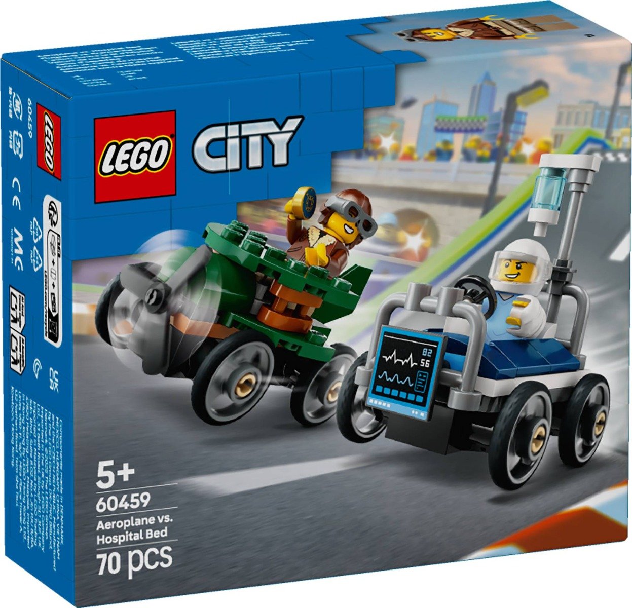 LEGO® City - Pachet de curse Avion vs. pat de spital (60459)