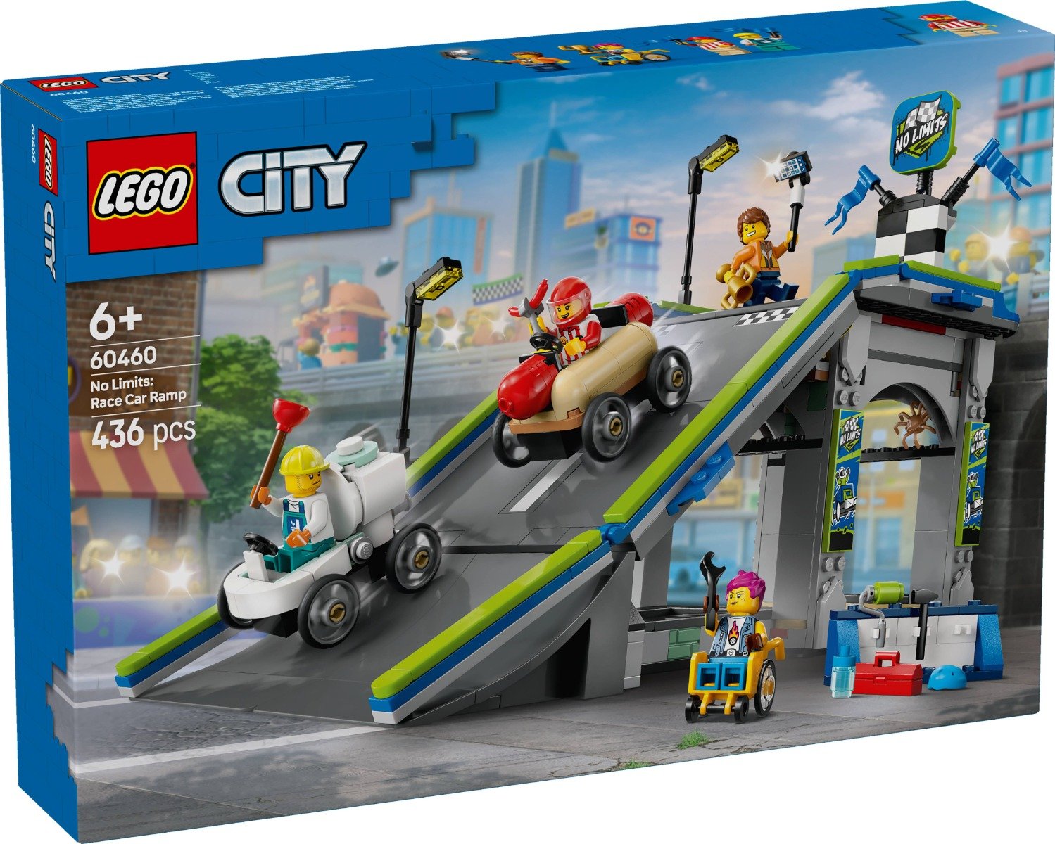 LEGO® City - Fara limite: Rampa pentru curse de masini (60460)