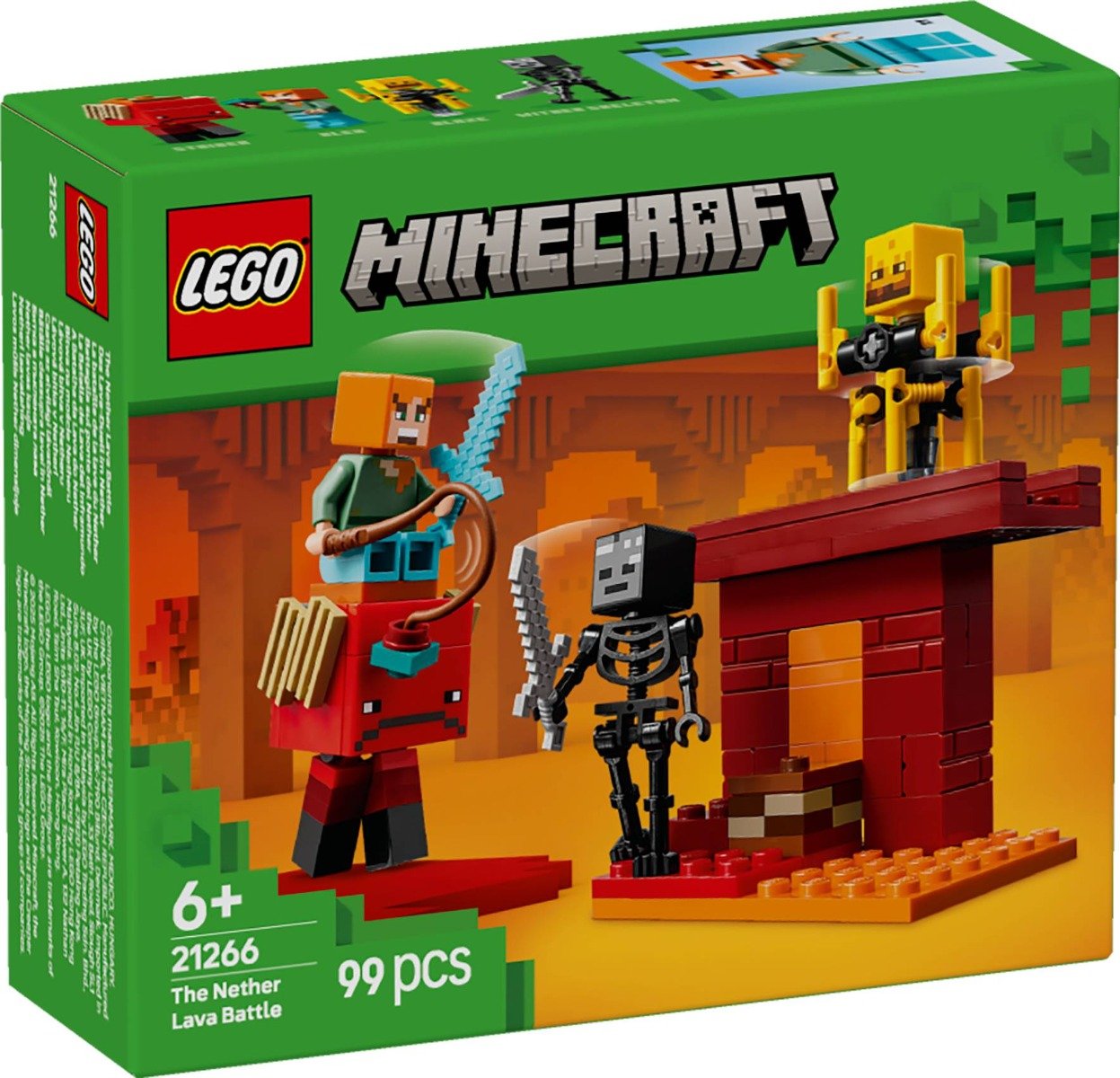 LEGO® Minecraft - Batalie deasupra lavei in Nether (21266)