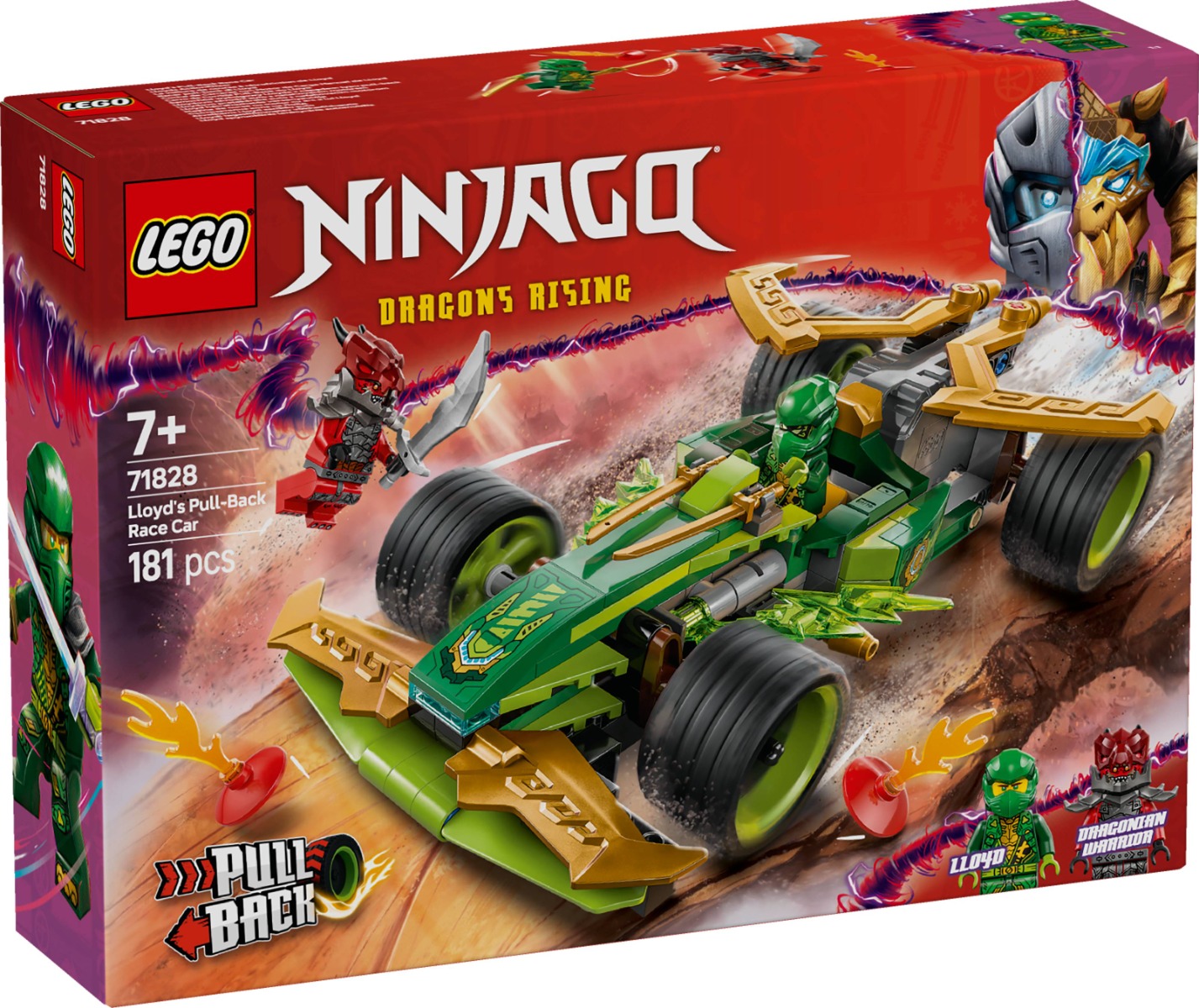 LEGOÂ® Ninjago - Masina de curse cu motor cu arc a lui Lloyd (71828)