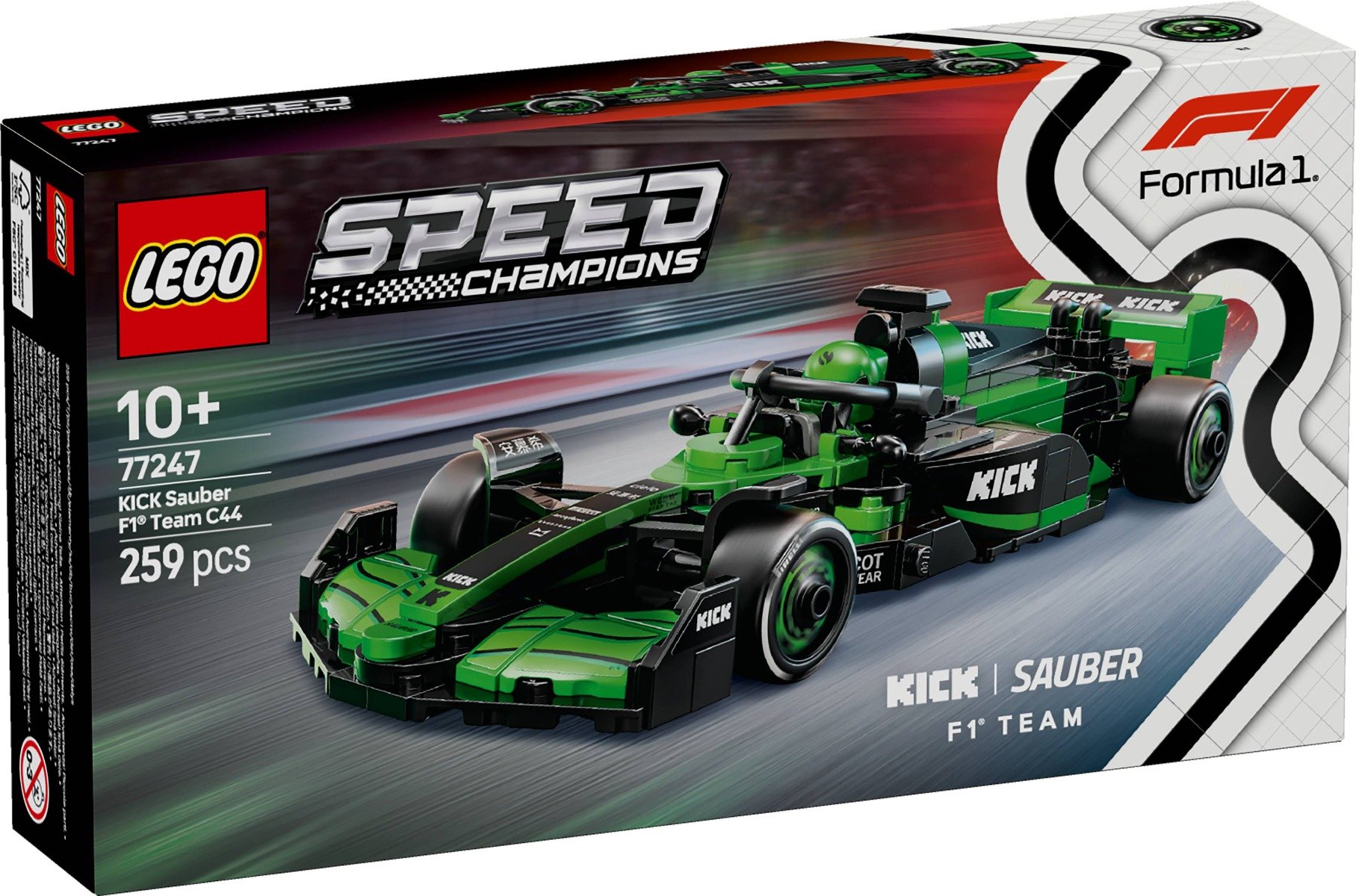 LEGOÂ® Speed Champions - Masina de curse KICK Sauber F1Â® Team C44 (77247)