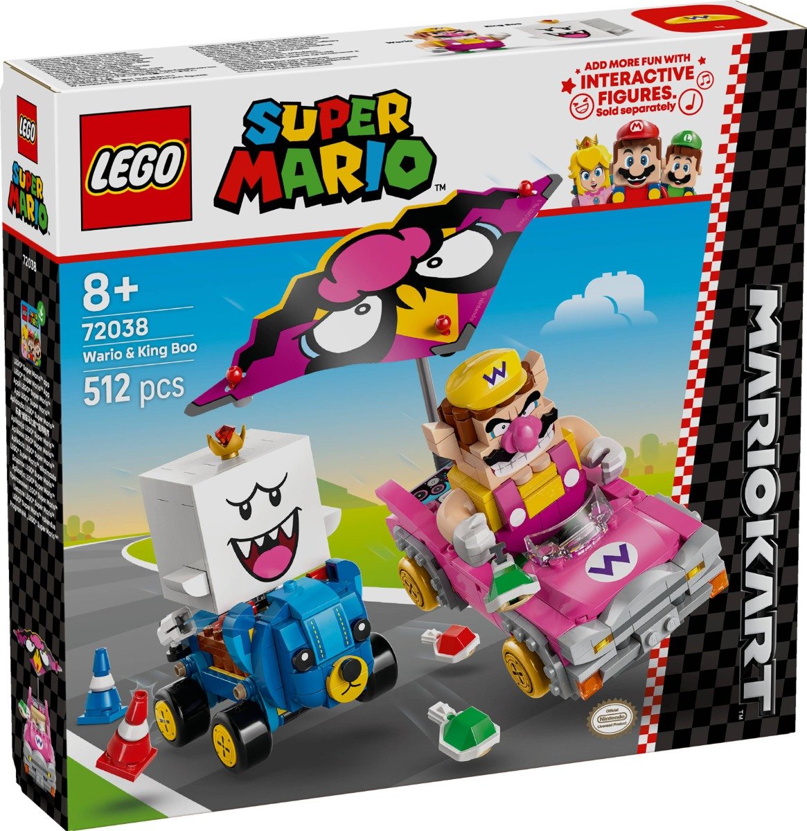 LEGOÂ® Super Mario - Mario Kart - Wario si King Boo (72038)