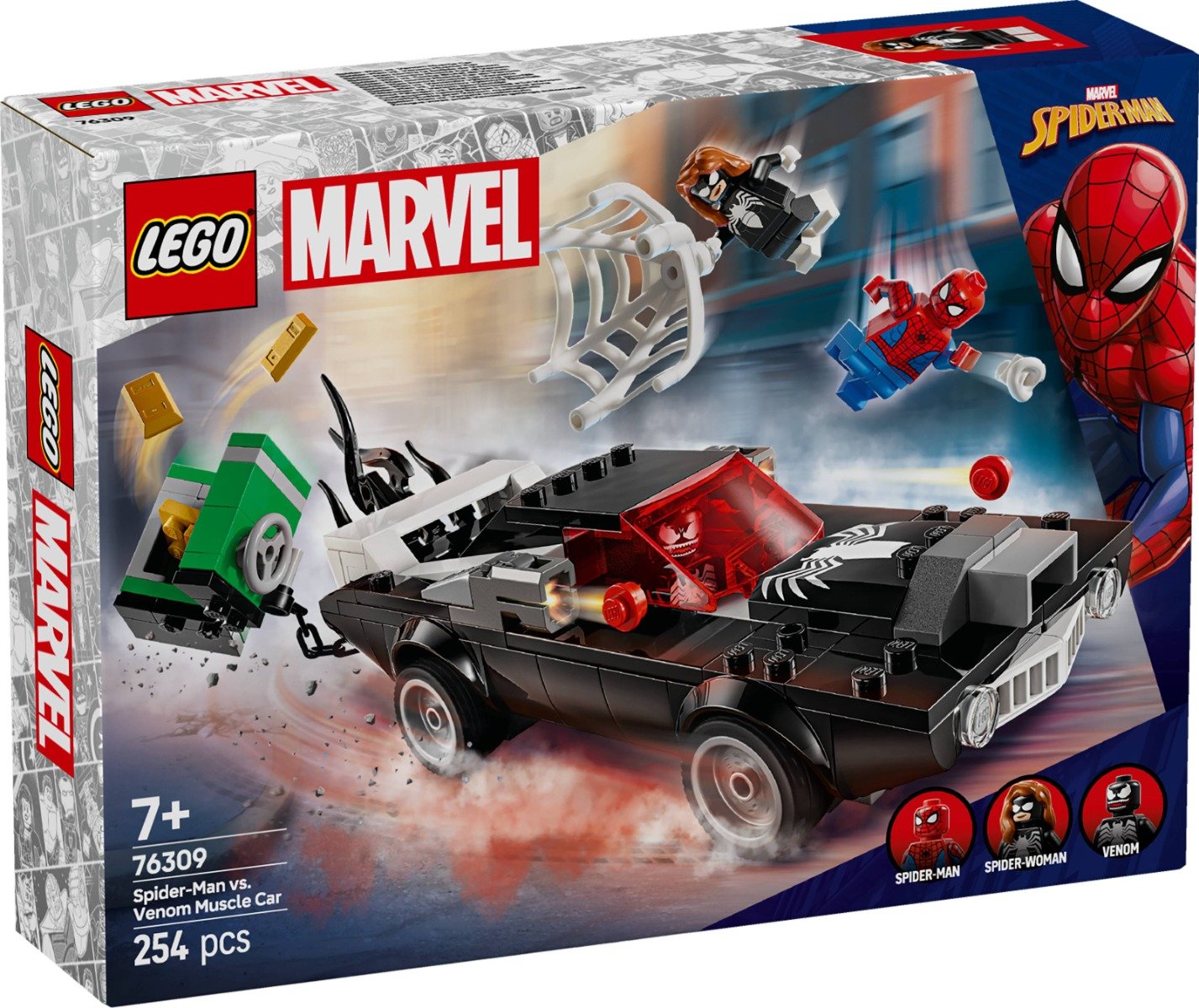 LEGO® Super Heroes - Omul Paianjen vs. Masina fortoasa a lui Venom (76309)