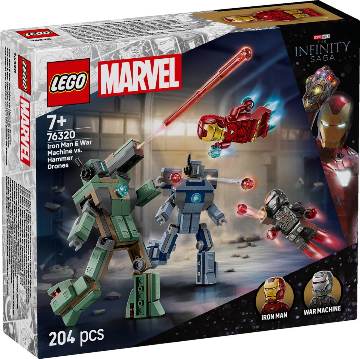 LEGOÂ® Super Heroes - Iron Man si War Machine vs dronele Hammer (76320)
