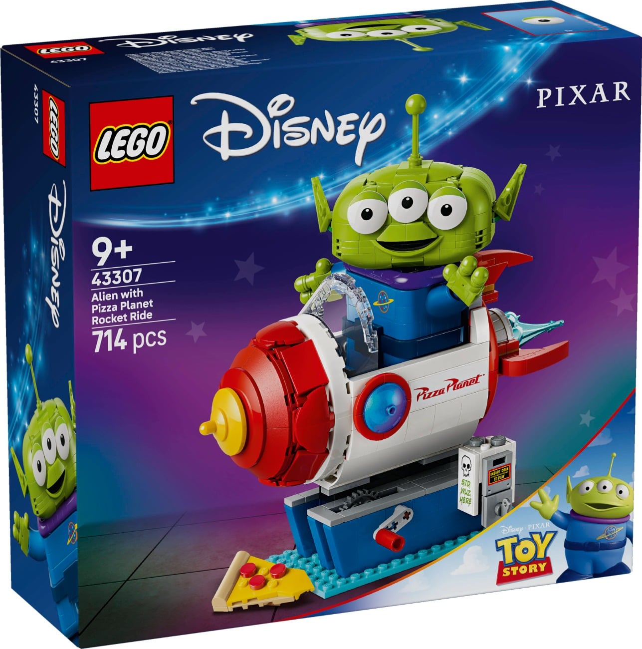 LEGO® Disney Pixar - Extraterestru cu racheta Pizza Planet (43307)